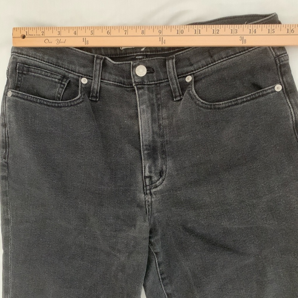 Madewell The Girljean Black Rip Knee Skinny Jeans 28 - Picture 7 of 11